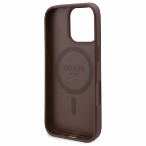 Guess GUHMP16XP4ROPEMCW iPhone 16 Pro Max 6.9" коричневый/коричневый жёсткий чехол 4G Flowers Print MagSafe