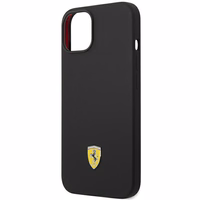 Ferrari FEHCP14SSIBBK iPhone 14 6.1" must/must hardcase Silicone Metal Logo