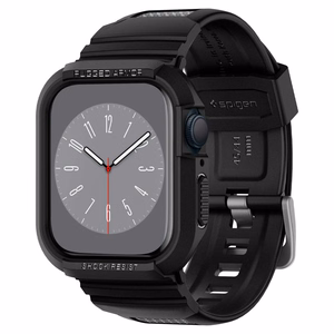 Spigen Rugged Armor Pro чехол с ремешком для Apple Watch 4 / 5 / 6 / 7 / 8 / SE (44/45 мм) - Чёрный
