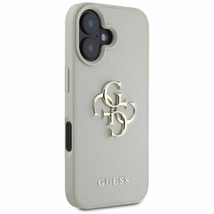 Guess Grained Big 4G Logo Small Classic Logo ümbris jaoks iPhone 16 - roheline