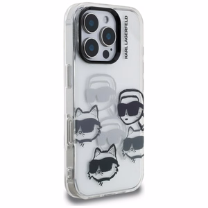 Karl Lagerfeld IML Multi K&C Head Pattern Ümbris jaoks iPhone 16 Pro Max - Läbipaistev