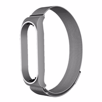 Strap METAL jaoks XIAOMI Mi Band 5 / 6 hõbedane (02)