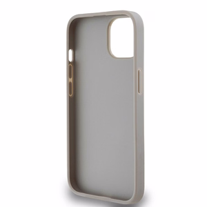 DKNY Leather Mono Stripe & Metal Logo ümbris jaoks iPhone 15 / 14 / 13 - beige
