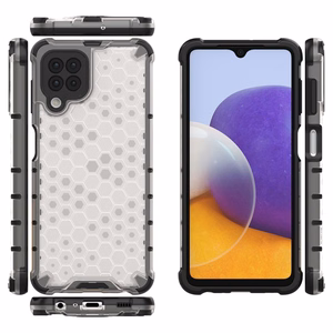 Honeycomb Case kaitsekate TPU kaitserauaga Samsung Galaxy A22 4G läbipaistev