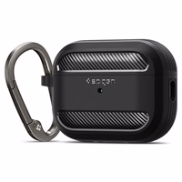 Spigen Rugged Armor Ümbris jaoks Apple AirPods Pro 1 / 2 - Matte must