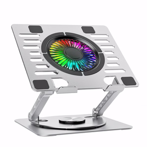 Wozinsky WDCX-X16-AS CoolBase RGB 360° Jahutusalus Sülearvutile ja Tahvelarvutile - Hõbedane