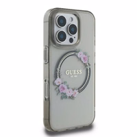 Guess IML Flowers Wreath MagSafe Ümbris jaoks iPhone 16 Pro - Must