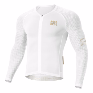 Rockbros YDCX008 Diamond Long Sleeve Cycling Jersey Size L - White