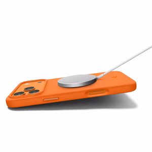 Spigen Silikoon Fit Mag MagSafe Ümbris for iPhone 17 Pro Max - oranž