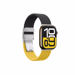 Комплект из 2 ремешков AmazingThing Blend для Apple Watch 45/46/49 мм - жёлто-чёрный/чёрный
