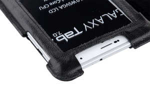 Ehtsast nahast ümbris Samsung Galaxy Tab P3100 jaoks, must