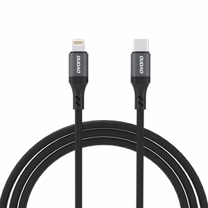 Dudao L3CL Плетёный кабель USB-C - Lightning 30W 2m - чёрный