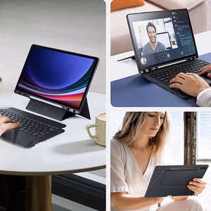 DUX DUCIS case DK foldable with Wireless Keyboard jaoks SAMSUNG Tab S10 Plus/S9 Plus/S9 FE Plus must