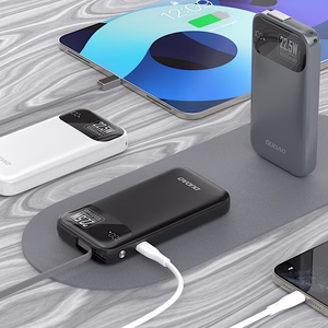 Dudao K31 10000 mAh 22.5W PD Powerbank with Built-in Cable - Gray