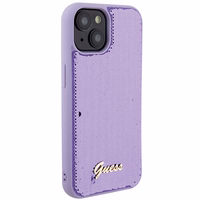 Guess Sequin Script Metal ümbris jaoks iPhone 15 - lilla