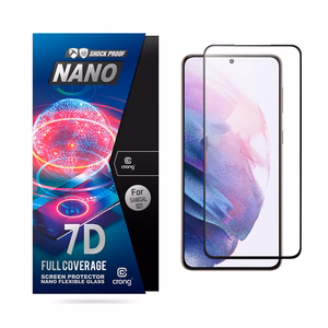 Crong 7D Nano Flexible Glass 9H hübriidne ekraaniklaas seadmele Samsung Galaxy S21