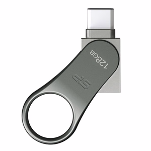 Silicon Power Mobile C80 USB mälupulk 128 GB USB Type-A / Type-C 3.0 titaan