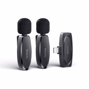 YESIDO KR14 MICROPHONE MEMS 2PCS WITH CLIP LIGHTNING JUHTMEVABA 2,4GHz must