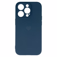 Vennus Silicone Heart Ümbris jaoks Iphone 14 Pro design 1 tumesinine