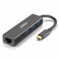 CHOETECH adapter USB Type-C kuni 1x RJ-45, 3x USB Type-A
