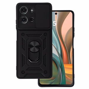 Slide Camera Armor Ümbris jaoks Motorola Moto G75 5G Must