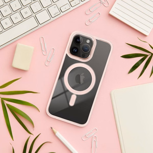 COLOR EDGE MAG COVER Ümbris compatible with MagSafe jaoks IPHONE 12 / 12 Pro roosa