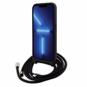 Karl Lagerfeld Crossbody Saffiano Metal Pin Karl & Choupette ümbris jaoks iPhone 15 Pro - must