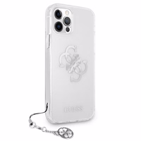 Guess GUHCP12LKS4GSI iPhone 12 Pro Max 6.7" läbipaistev kõvakaaneline 4G Silver Charms kollektsioon