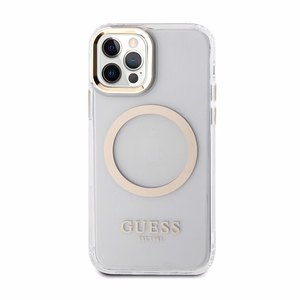 Guess GUHMP12MHTRMD Metal Outline ümbris seadmele iPhone 12 / 12 Pro 6.1", MagSafe'iga, kuldne