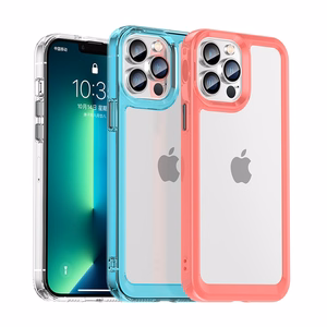 Outer Space Case ümbris iPhone 12 Pro Max kõva kate koos geelraamiga Punane