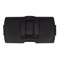 Tel Protect MAX Belt Holster (SIZE 14) jaoks Iphone 11/16 Plus/16 Pro/17 Pro/Huawei P30 Lite/Samsung S23/S24/S25 must, leather (155x80x14 mm)