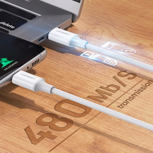 Ugreen US264 60518 USB-C / USB-C PD QC AFC kaabel 1m - valge