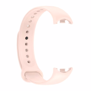 СИЛИКОНОВЫЙ РЕМЕШОК MI BAND 8/M8 (1). СВЕТЛО-РОЗОВЫЙ