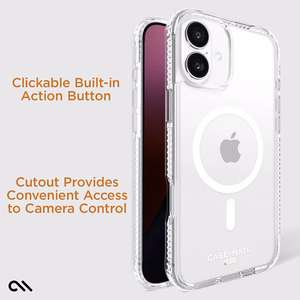 Case-Mate Tough D3O läbipaistev MagSafe'i toega ümbris iPhone 16 Plusile