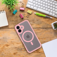 FULL MATTE MAG COVER Ümbris compatible with MagSafe jaoks SAMSUNG S25 Plus jasny różowy