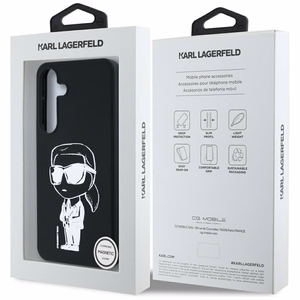 KARL LAGERFELD ümbris jaoks SAMSUNG S25 KLHMS25SPNYKGRTK (Magnetic Silicone Graffiti Ikonik) must