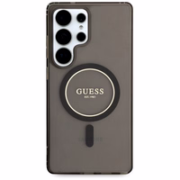 GUESS ümbris jaoks SAMSUNG S25 Ultra GUHMS25LHFGEREK (Magnetic IML Glitter Circle) must