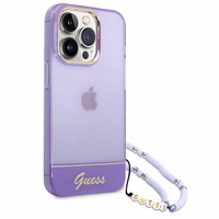 Guess GUHCP14LHGCOHU iPhone 14 Pro 6.1" lilla/lilla hardcase Translucent Pearl Strap