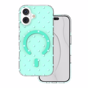 Bubble Dots Mag ümbris iphone 17 6,3'' jaoks, roheline