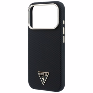 Guess Kevlar Triangle Logo MagSafe ümbris mudelile iPhone 17 Pro / 18 Pro – värv: must