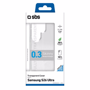 SBS Skinny Cover ümbris Samsung Galaxy S26 Ultra jaoks, läbipaistev