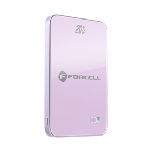 MagSafe-ühilduv akupank Forcell F-Energy SuperSlim F5K8 QC4.0 PD3.0 15W 5000 mAh lilla
