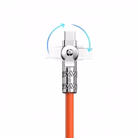 USB Kaabel Dudao "L24AL" (180' corner) Oranž "Lightning" 100cm (up to 30W)