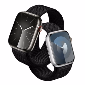 Crong Nylon Reflex Sport rihm Apple Watch 38 / 40 / 41 / 42 mm kellale, must