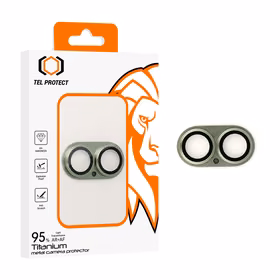 Tempered klaas Tel Protect 95% AR+AF Full Metal kaamera kaitse on camera for Iphone 17 roheline (camera island)