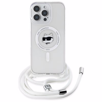 Karl Lagerfeld IML Choupette Head & Cord Magsafe iPhone 16 Pro Ümbris - Clear