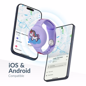Beeep OneTag otsinguseade laste silikoonkäepaelaga, Unicorn, Apple Find My / Android