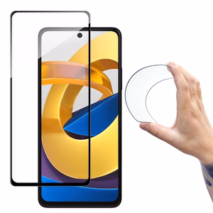 Wozinsky Full Cover Flexi Nano Glass Film karastatud klaasist raamiga Xiaomi Poco M4 Pro 5G läbipaistev
