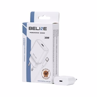 Beline Võrgulaadija 1x USB-C 30W + USB-C kaabel valge PD 3.0 BLNCW30C GaN