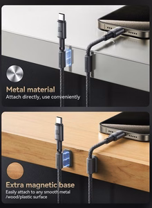 Joyroom S-A50 Unlimited Series 60W USB-C - USB-C Cable with Magnetic Organizer 1.2m - Gray